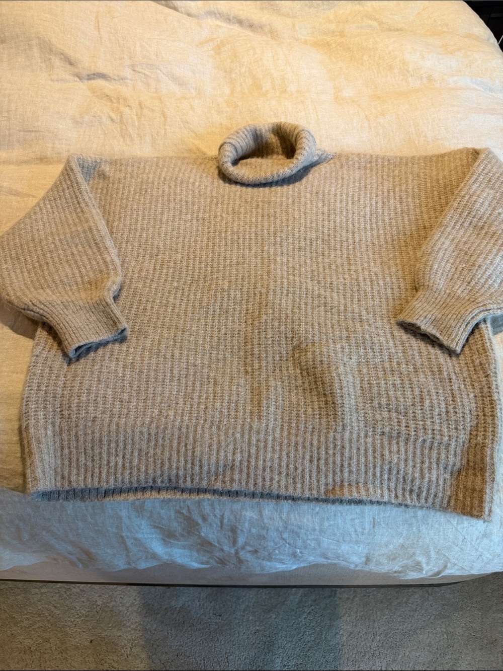 Lululemon Cozy Chunky Turtleneck Sweater in Light Taupe